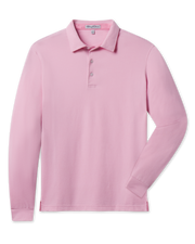 Cambridge Long Sleeve Polo in Punch Pink with a classic collar