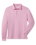 Cambridge Long Sleeve Polo in Punch Pink with a classic collar