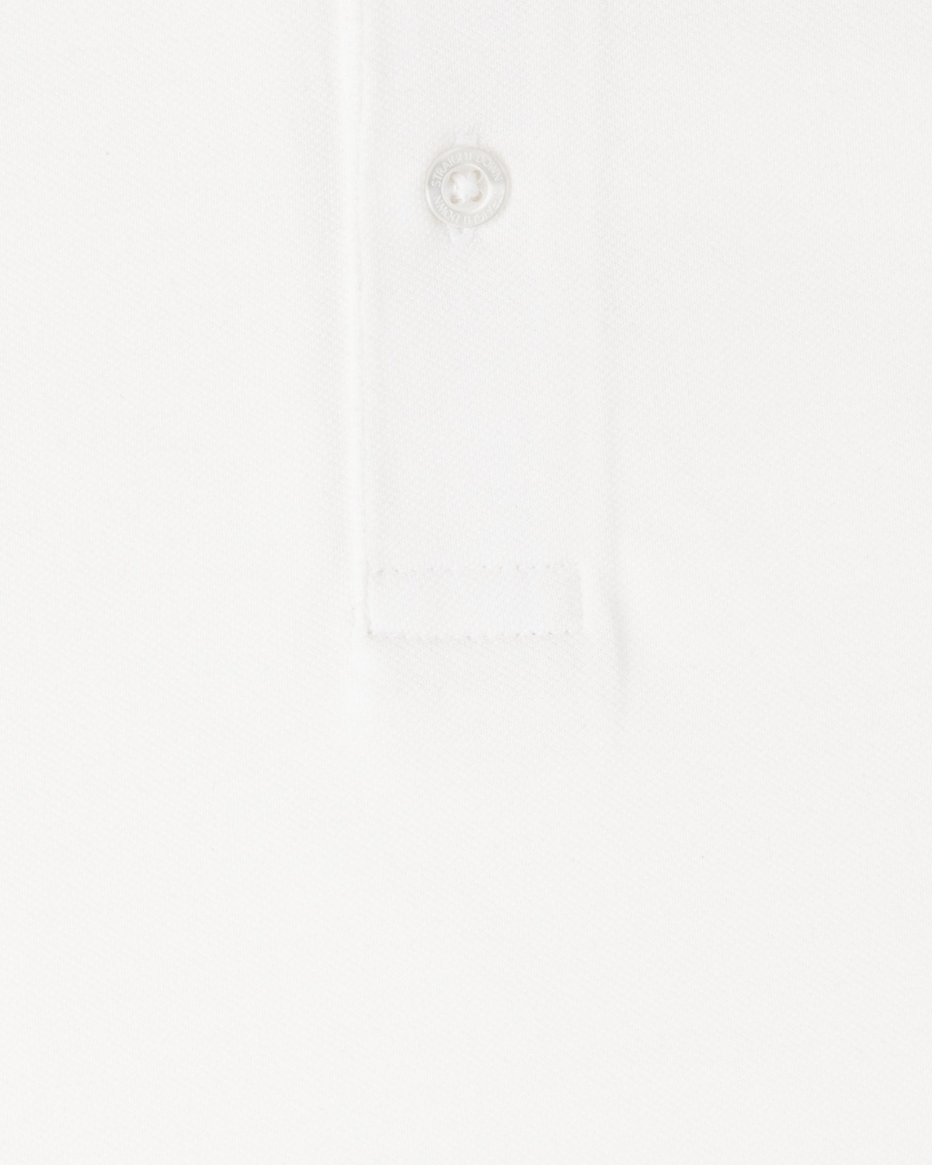 Cambridge Long Sleeve Polo in White featuring a soft oxford pique knit fabric