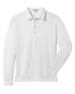 Cambridge Long Sleeve Polo in White with a classic collar