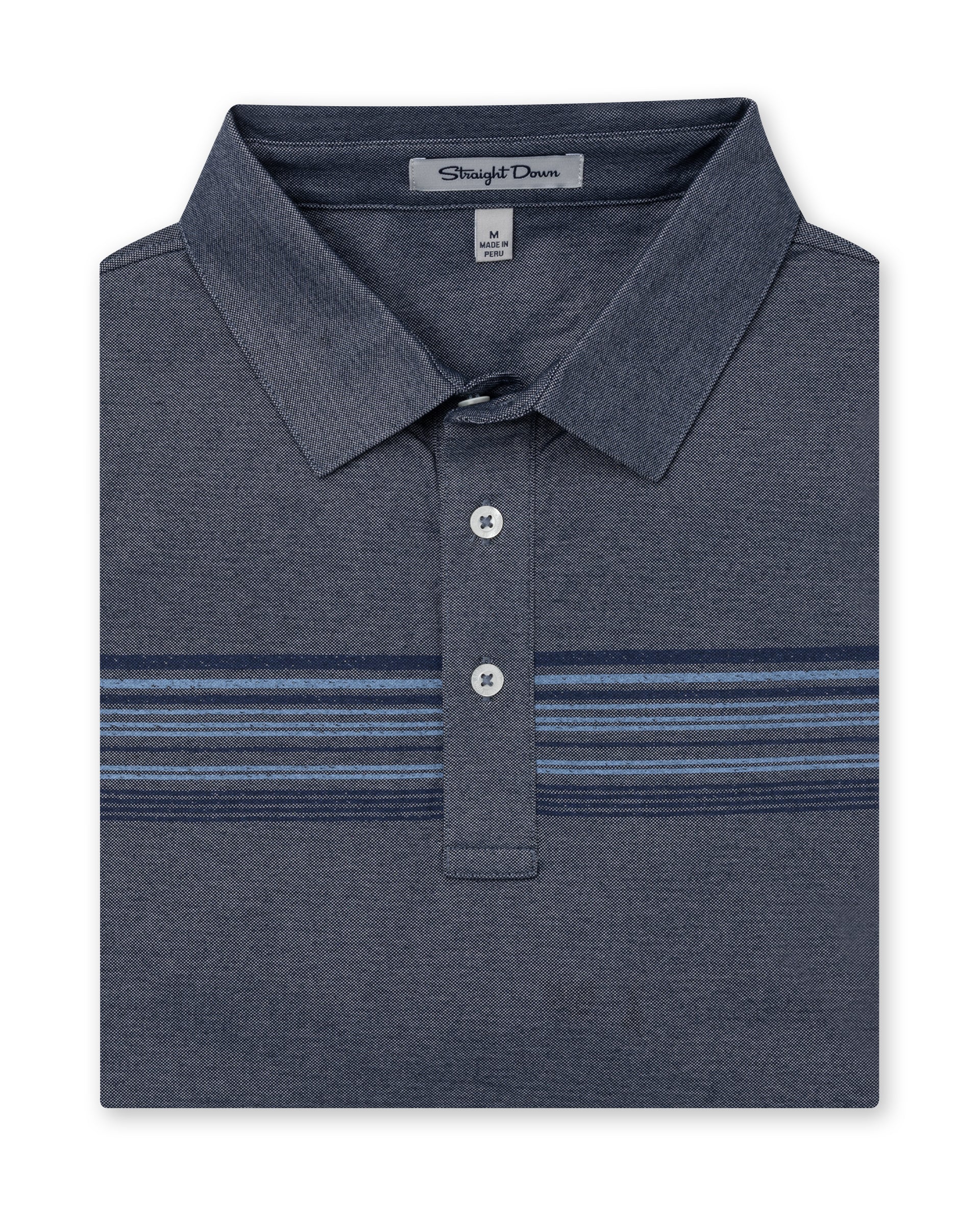 Comp Stripe Polo - New Indigo
