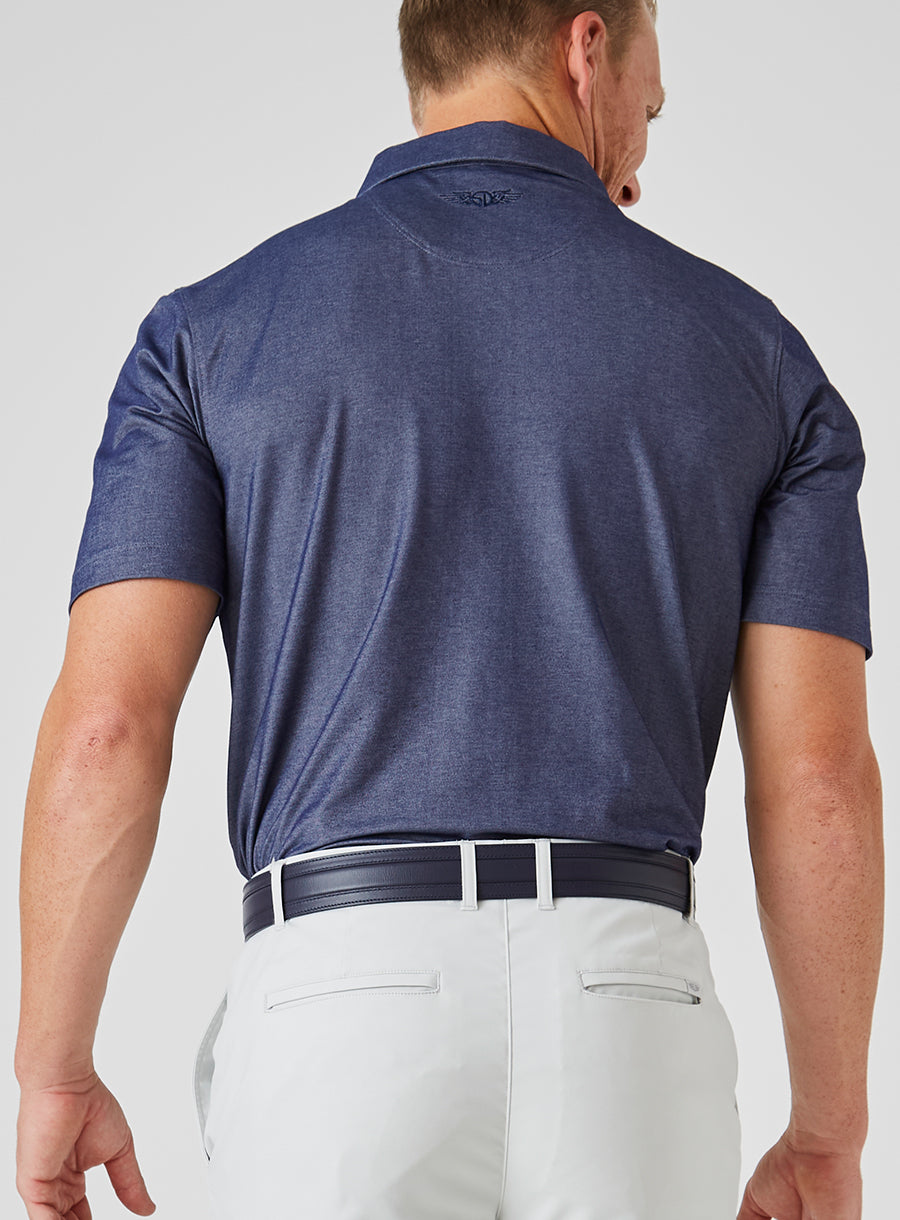Comp Stripe Polo - New Indigo
