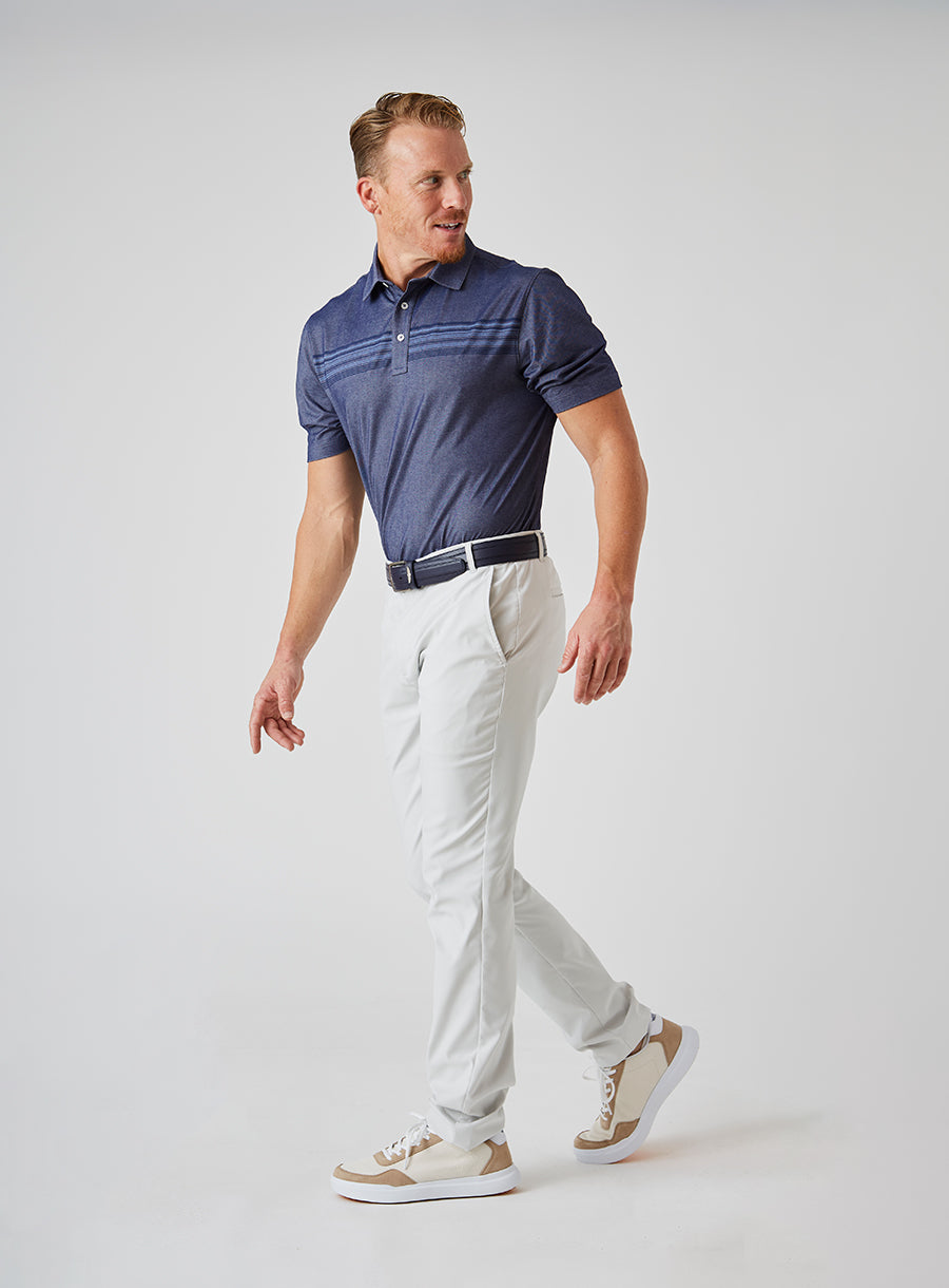 Comp Stripe Polo - New Indigo
