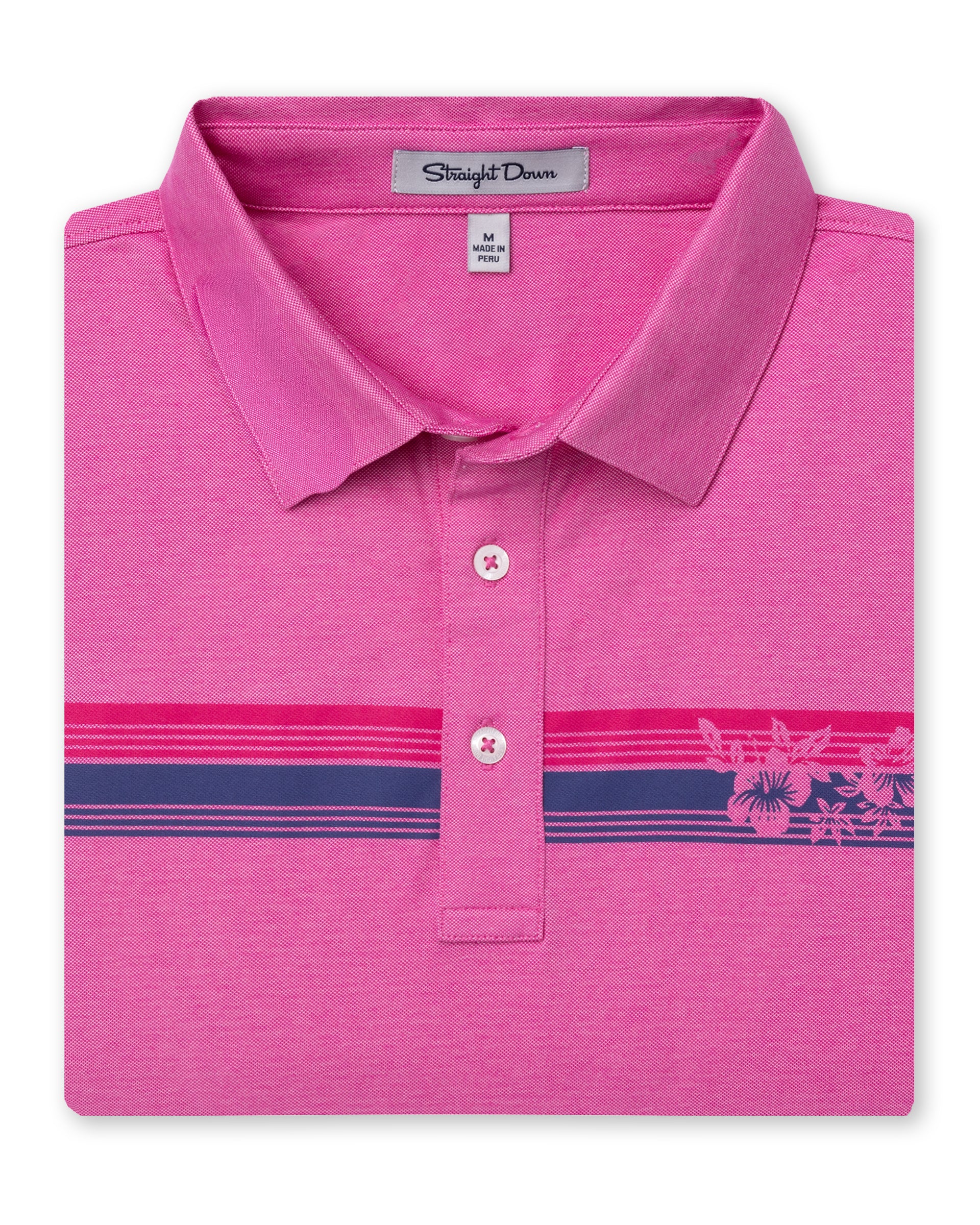 Island Stripe Polo - Berry
