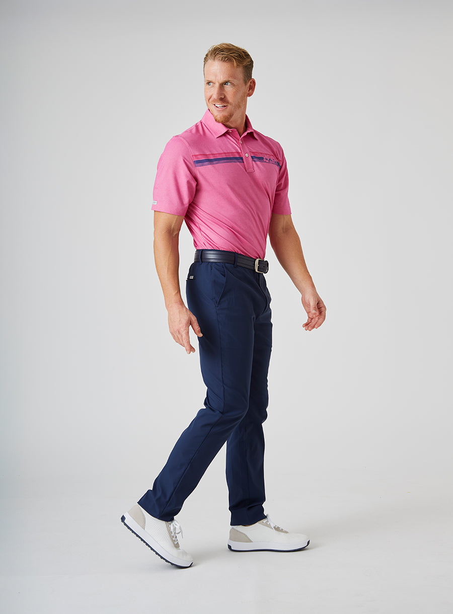 Island Stripe Polo - Berry
