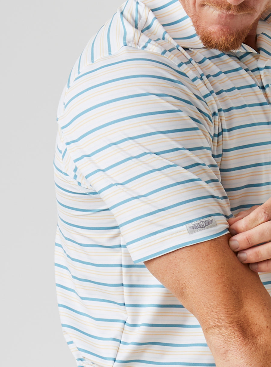 Zuma Stripe Polo - Delphinium
