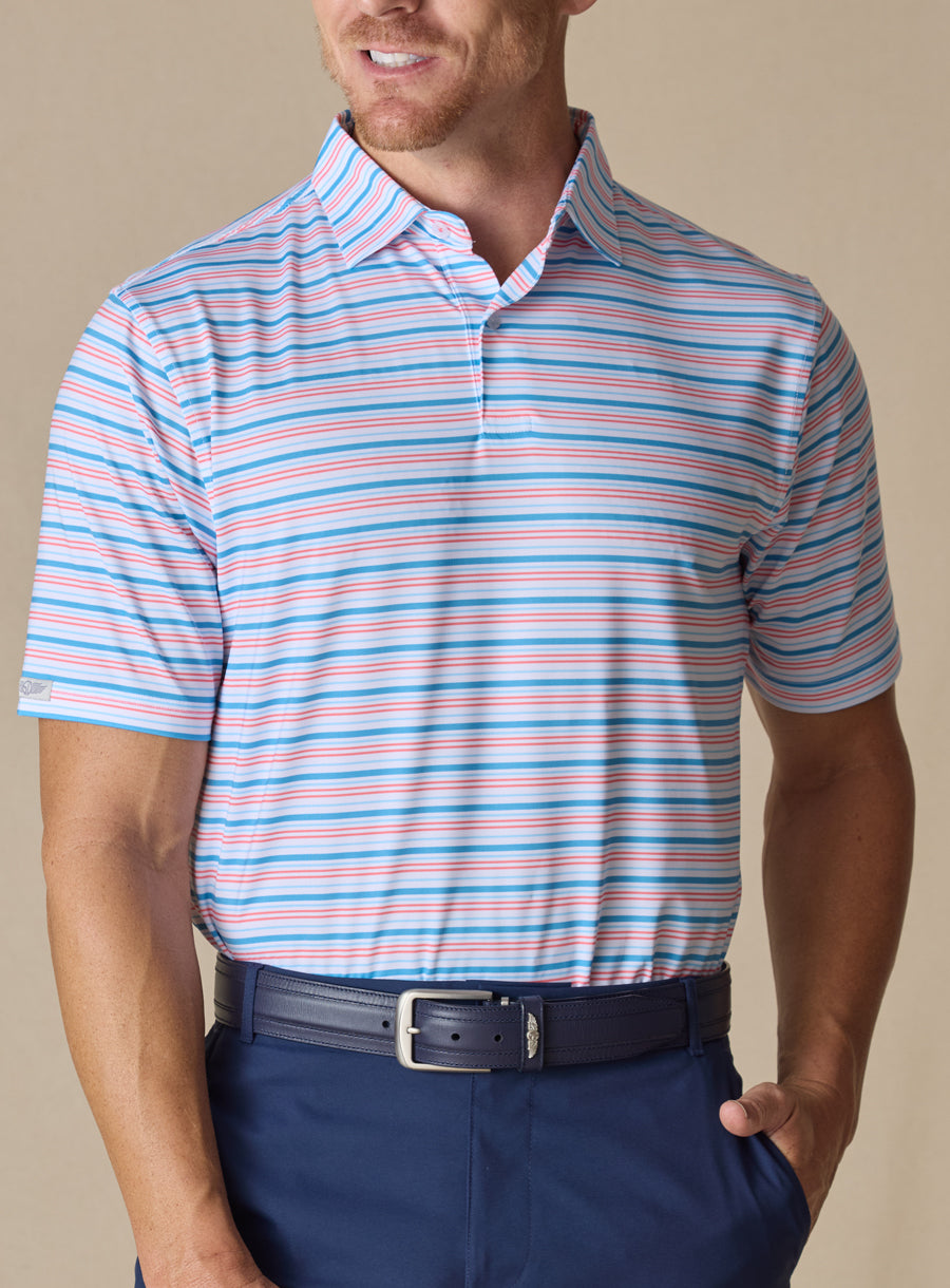 Zuma Stripe Polo - Niagara
