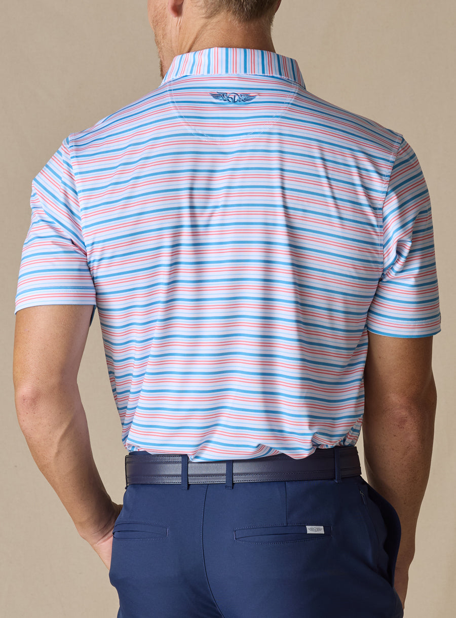 Zuma Stripe Polo - Niagara
