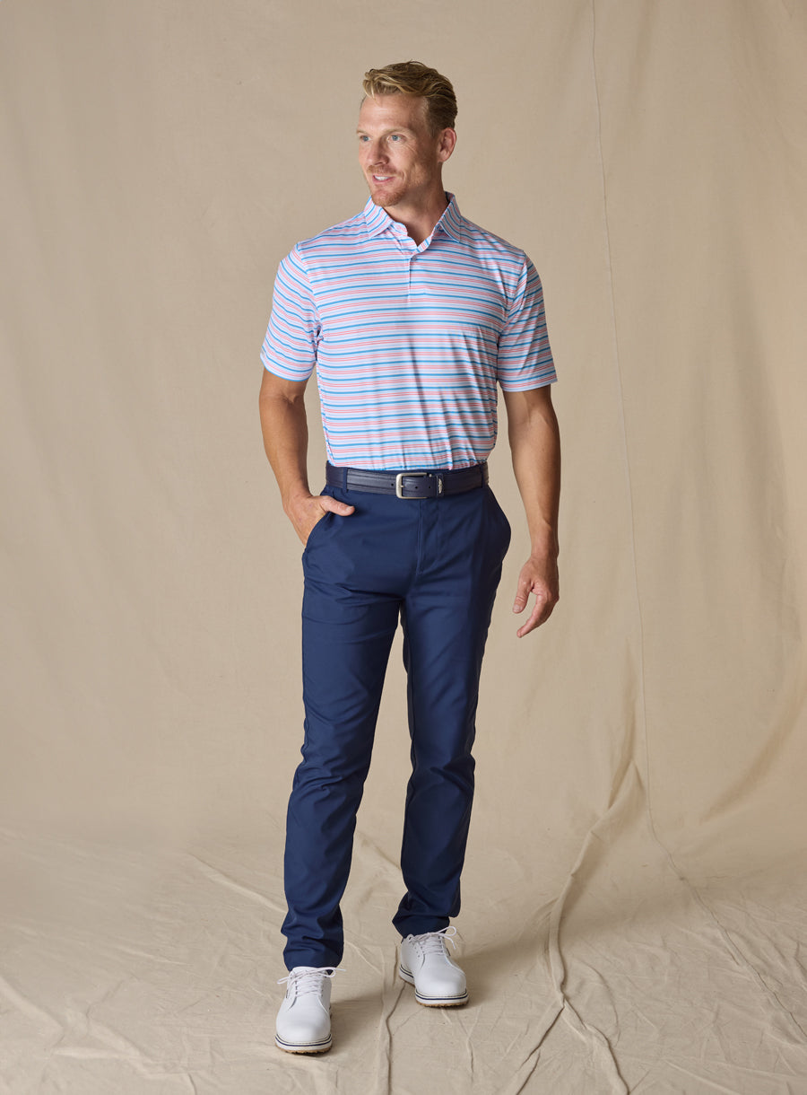 Zuma Stripe Polo - Niagara
