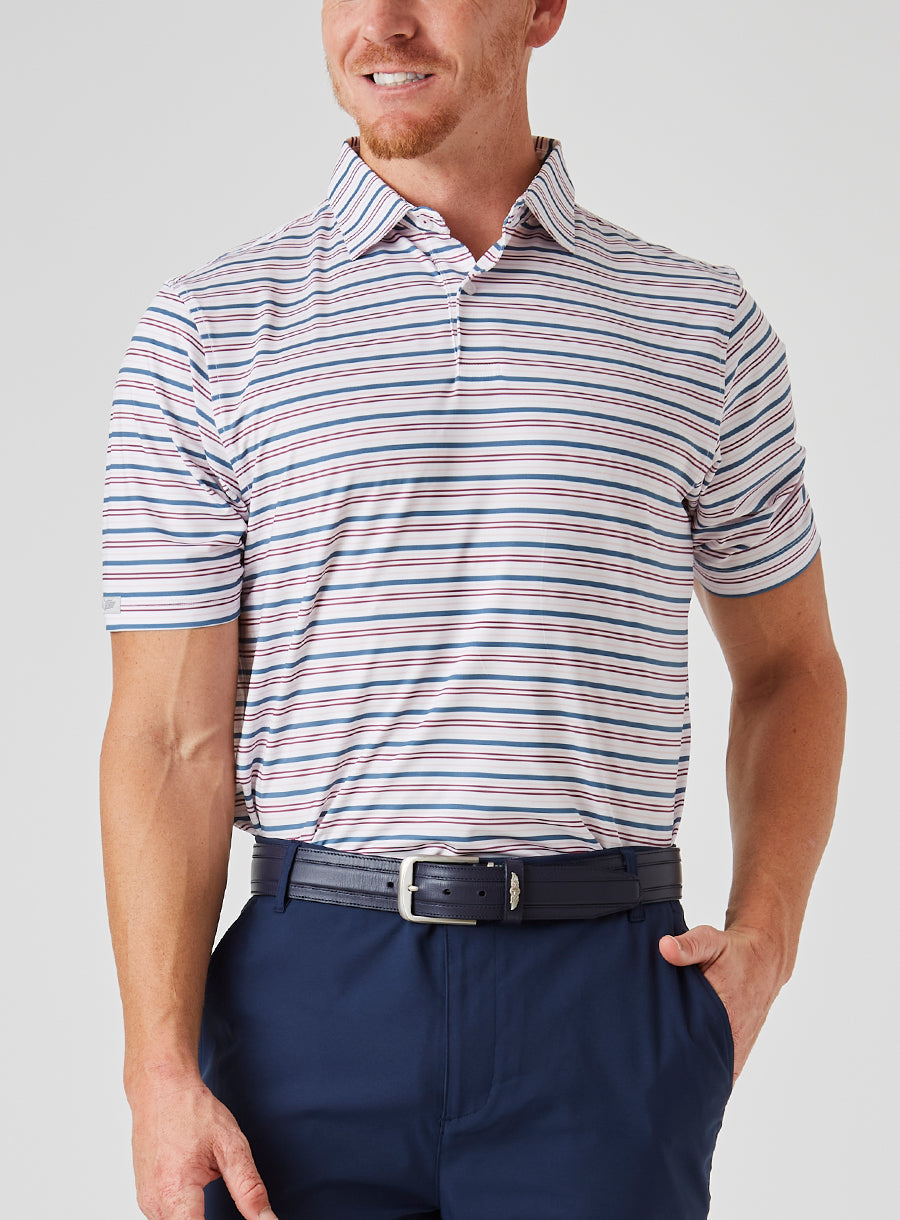 Zuma Stripe Polo - Petrol
