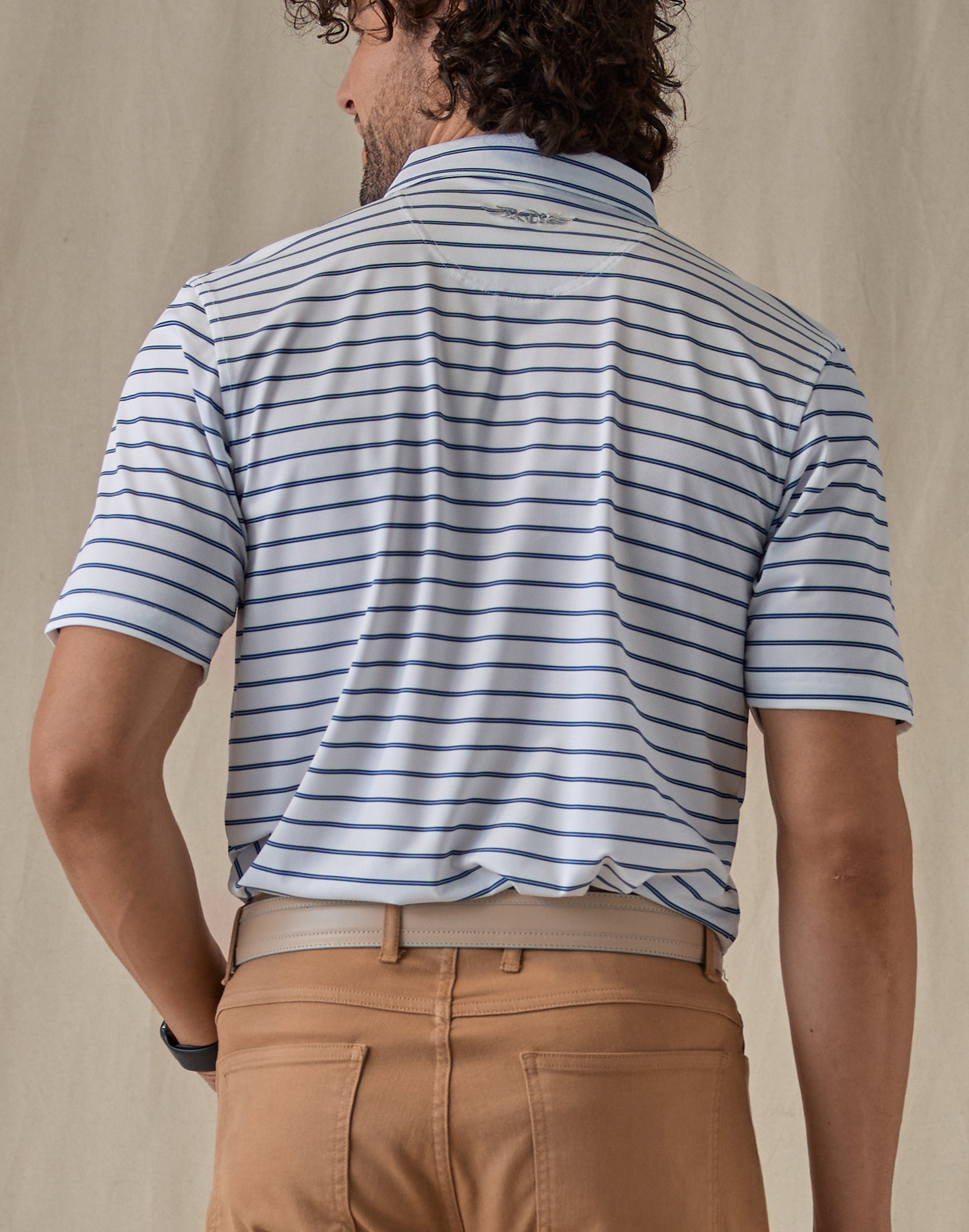 Quintero Stripe Polo - Carolina
