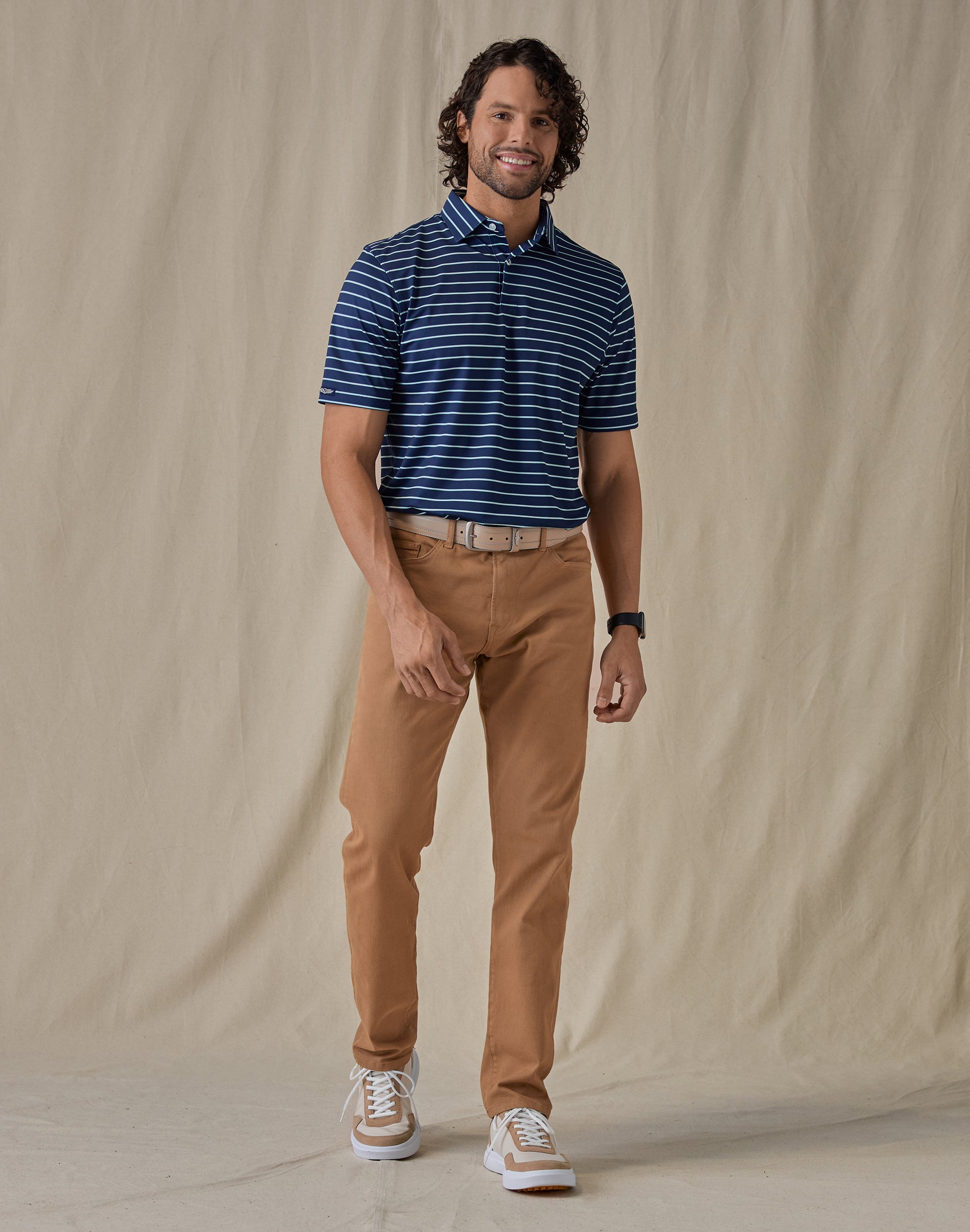 Quintero Stripe Polo - Green Stone
