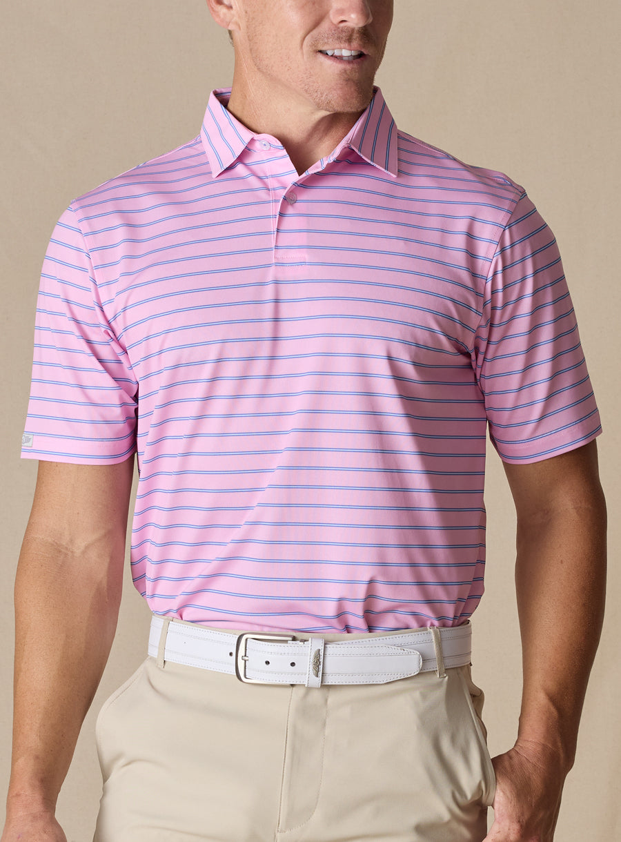 Quintero Stripe Polo - Pink Lemonade
