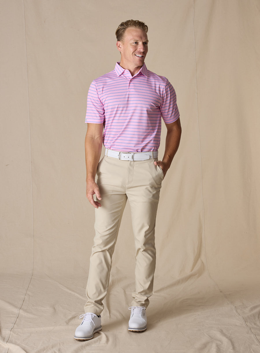 Quintero Stripe Polo - Pink Lemonade
