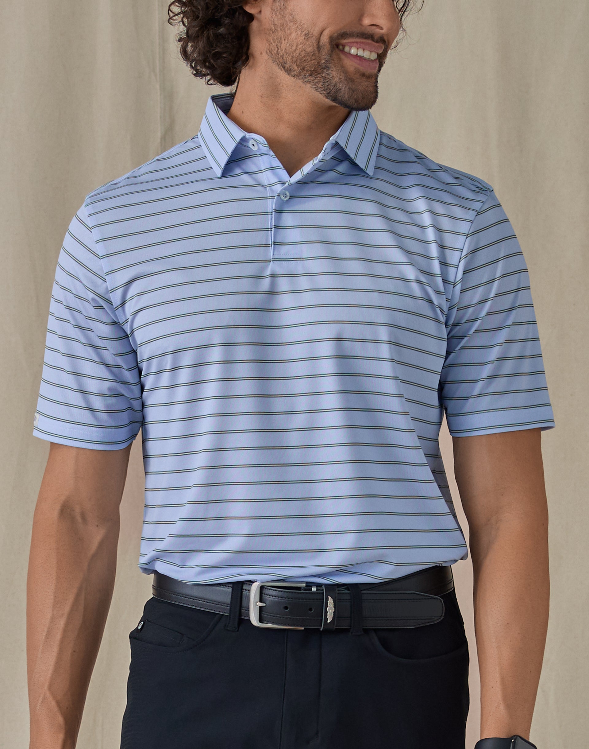 Quintero Stripe Polo - Powder
