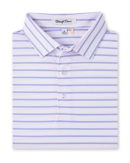 Quintero Stripe Polo in lilac, folded view