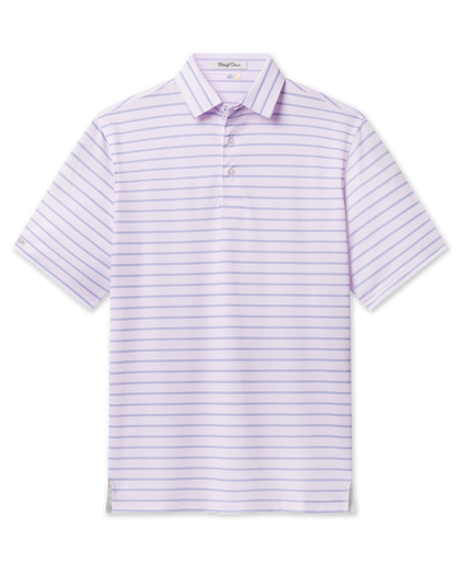 Men’s Quintero Stripe Polo in lilac, front view