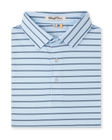 Quintero Stripe Polo in Nantucket Blue, folded front product view