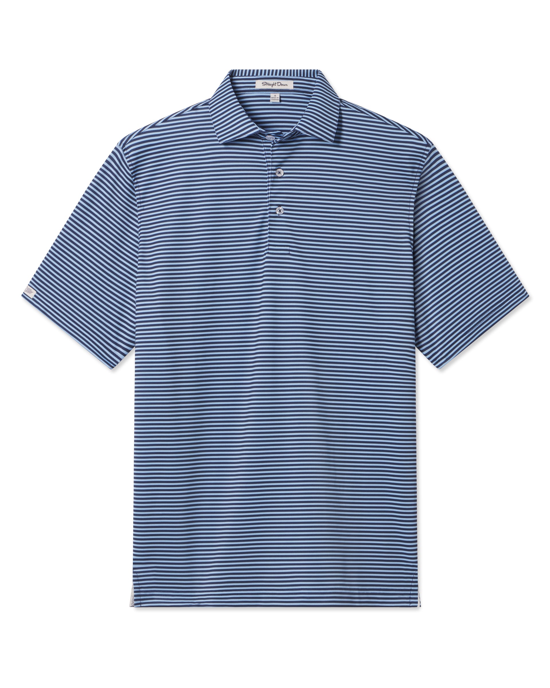 Del Mar Stripe Polo - Carolina New Indigo
