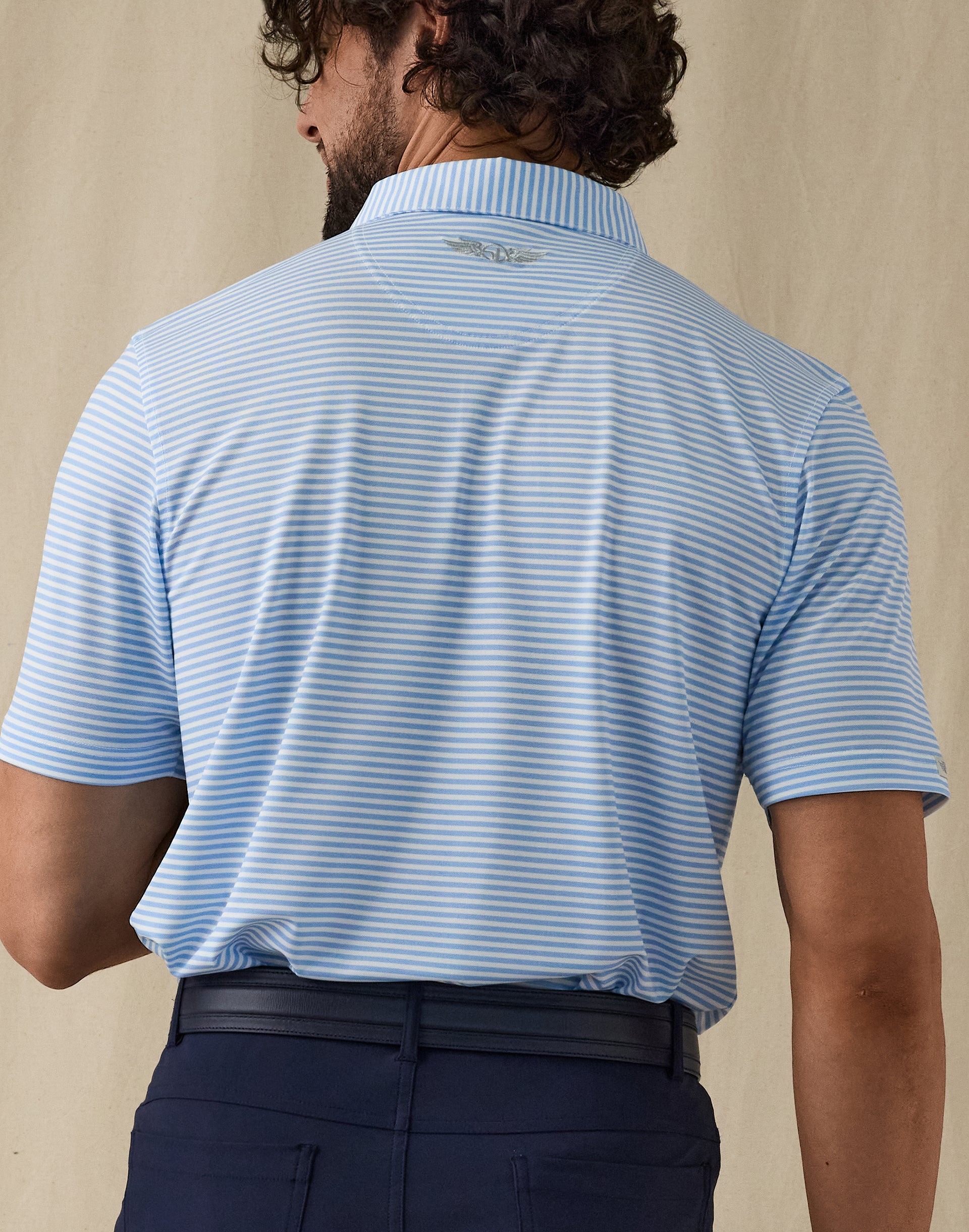 Del Mar Stripe Polo - Carolina
