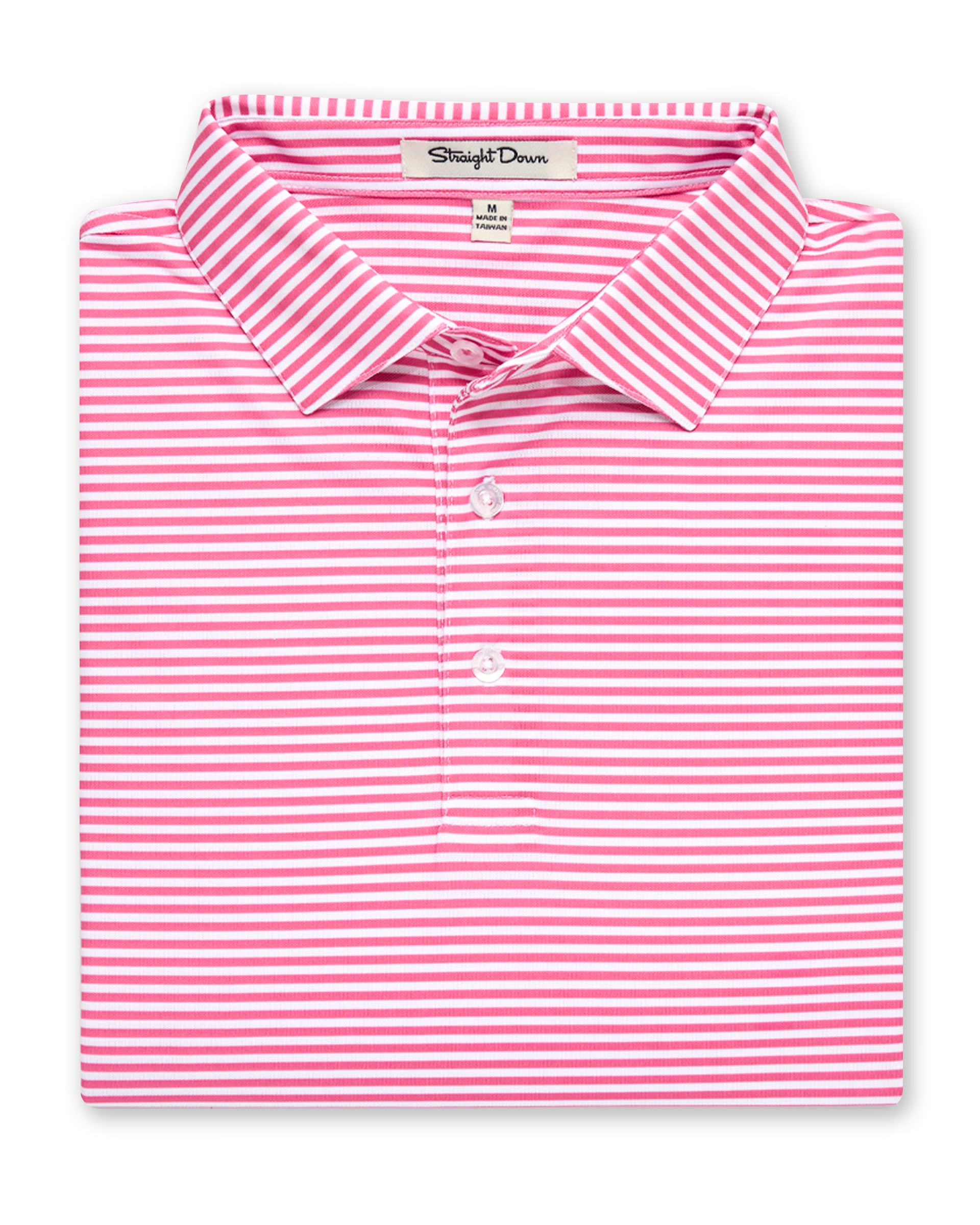 Del Mar Stripe Polo - Dragonfruit
