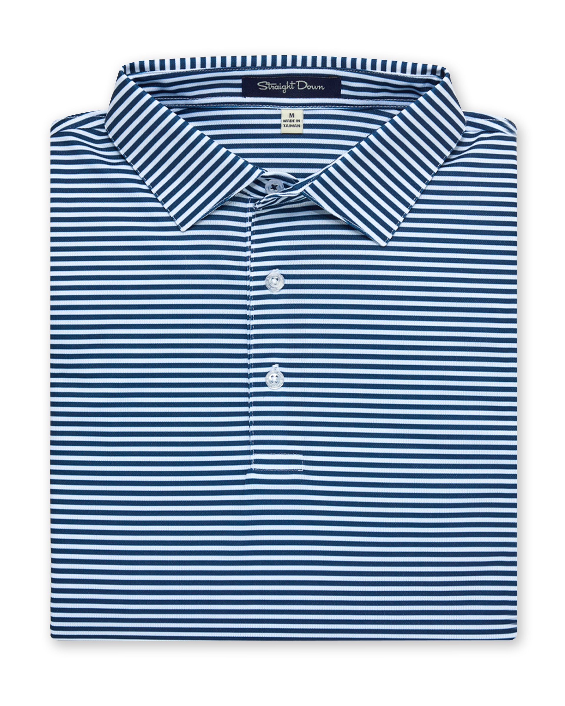Del Mar Stripe Polo - New Indigo
