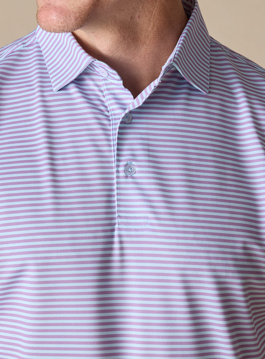 Del Mar Stripe Polo - Oasis
