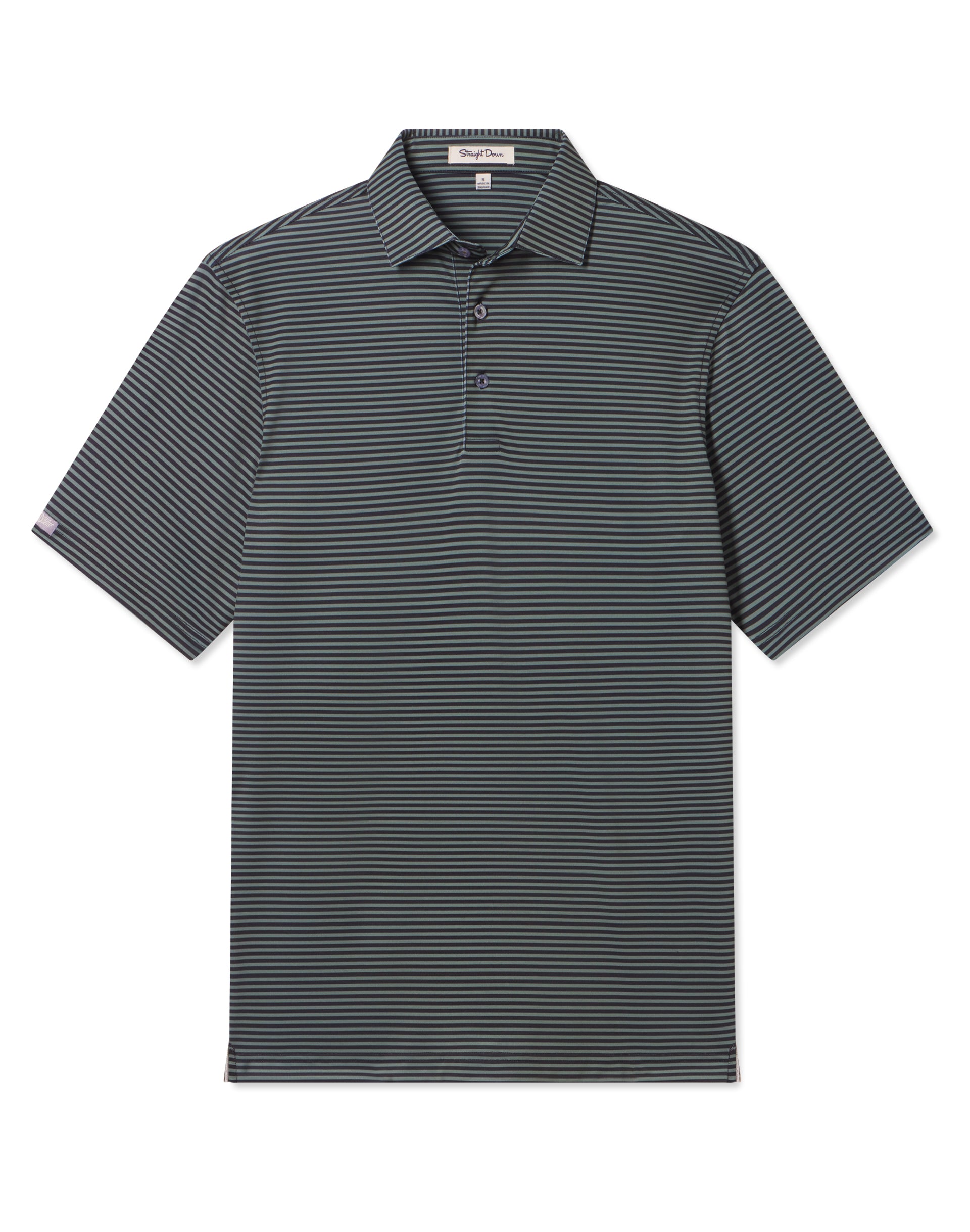 Del Mar Stripe Polo - Pine
