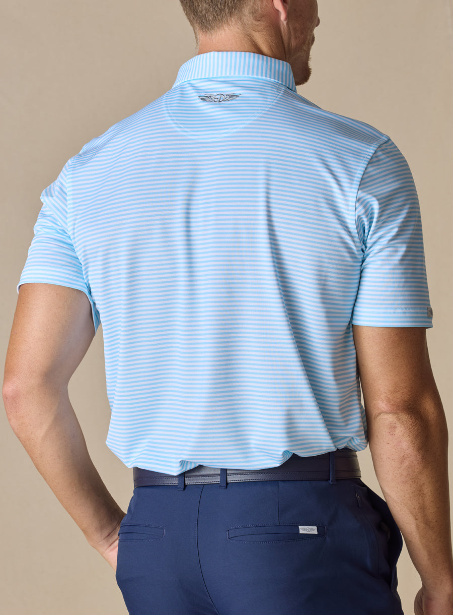 Del Mar Stripe Polo - Tahoe
