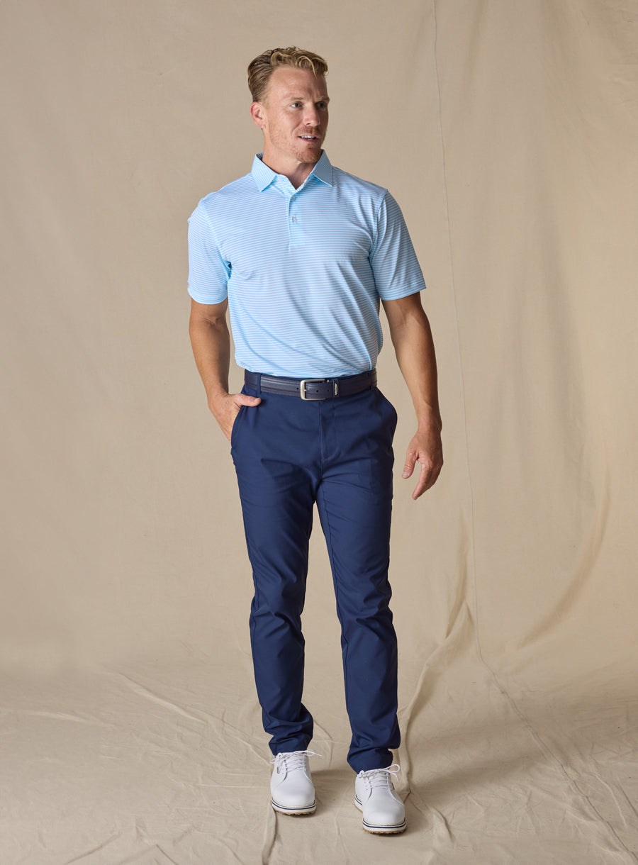 Del Mar Stripe Polo - Tahoe
