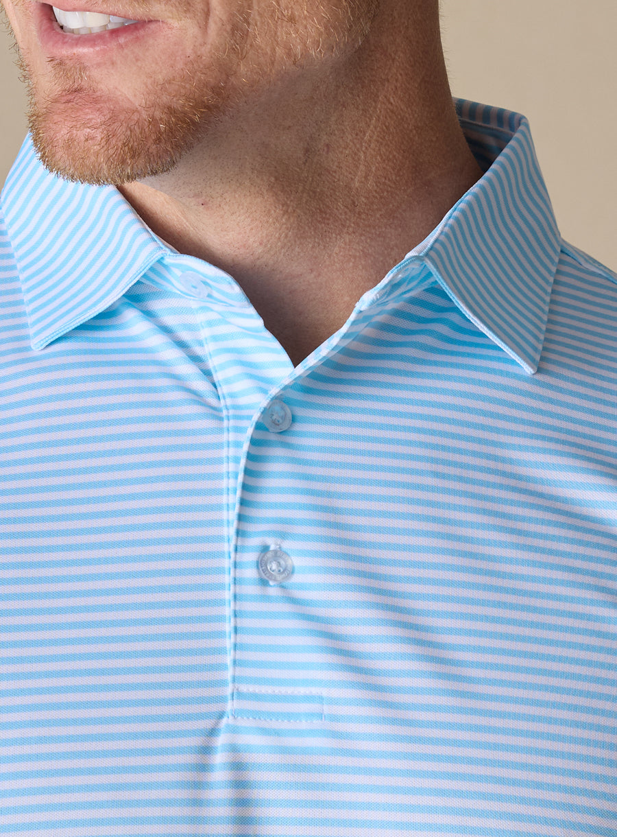 Del Mar Stripe Polo - Tahoe

