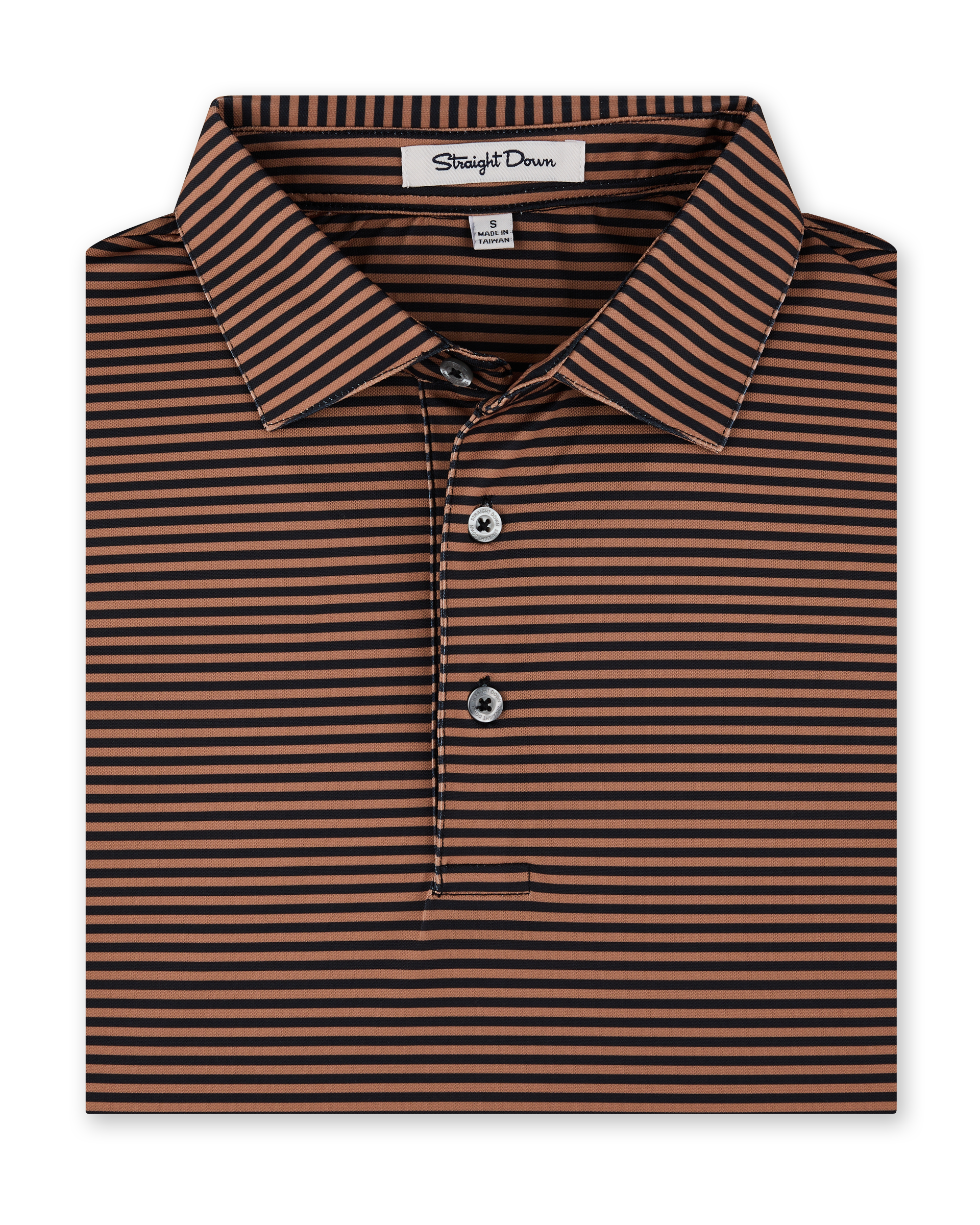 Del Mar Stripe Polo - Tobacco
