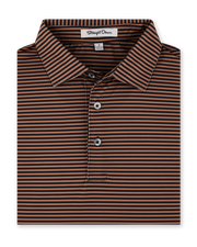 Del Mar Stripe Polo - Tobacco