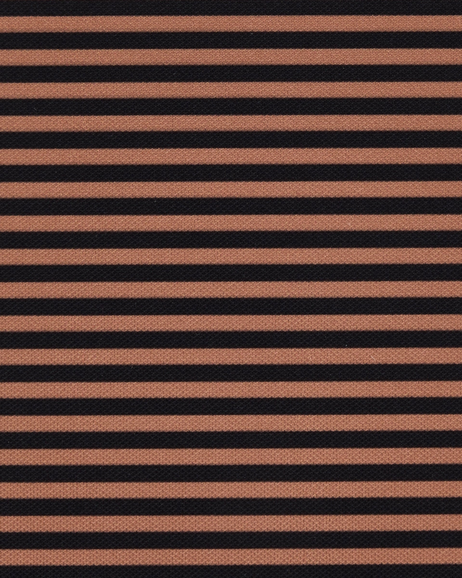 Del Mar Stripe Polo - Tobacco