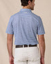 Del Mar Stripe Polo in Lake Blue, back view