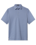 Del Mar Stripe Polo in Lake Blue, front product view