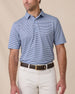 Men’s Del Mar Stripe Polo in Lake Blue, front model view