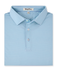 Men’s Del Mar Stripe Polo in mint tea, folded view