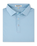 Men’s Del Mar Stripe Polo in mint tea, folded view