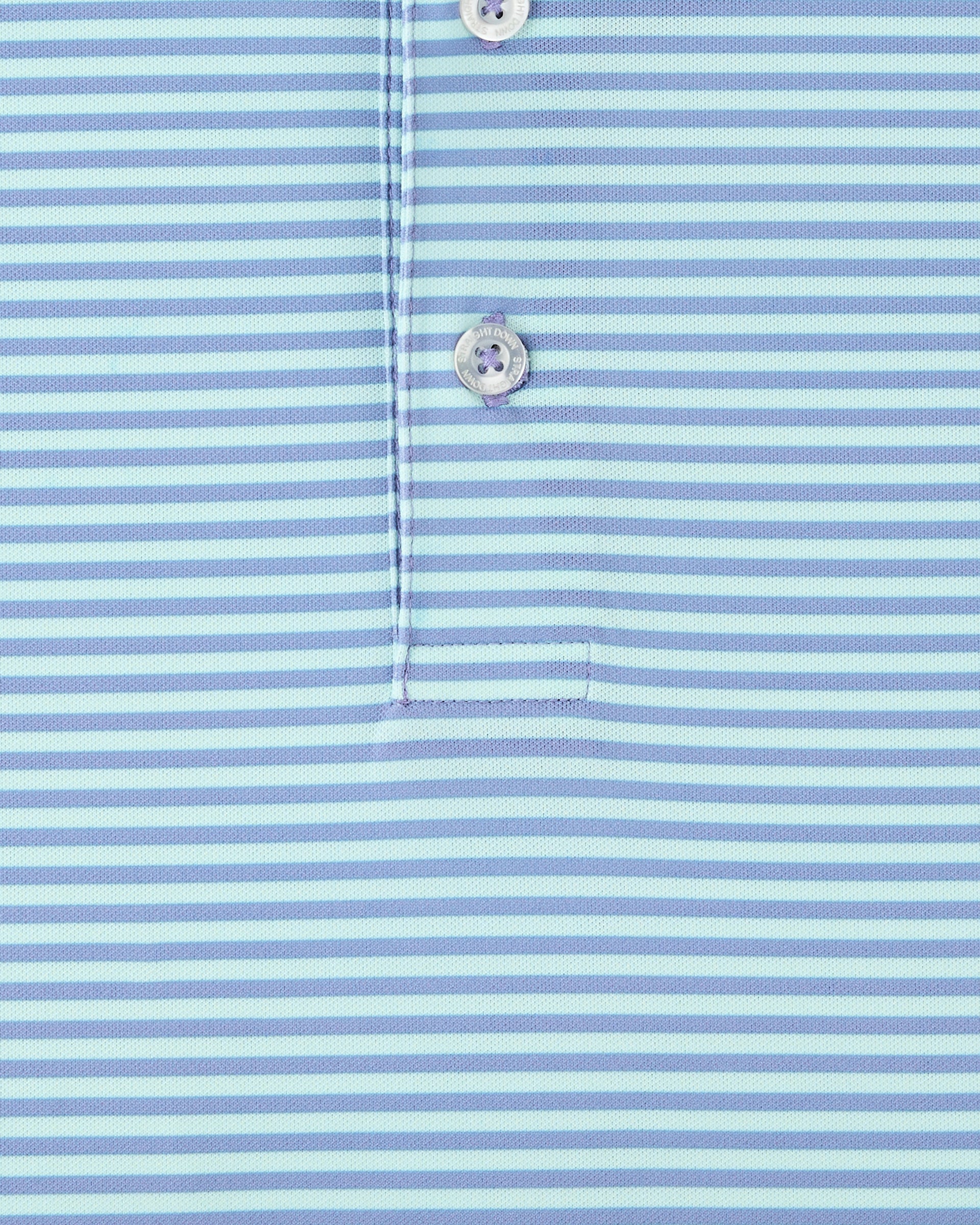 Del Mar Stripe Polo in mint tea, stripe detail view