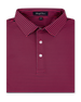 Del Mar Stripe Polo in New Indigo / Flag Red, folded front product view
