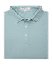 Del Mar Stripe Polo in Sage Green, folded front product view