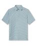 Del Mar Stripe Polo in Sage Green, front flat lay product view