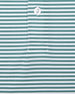 Del Mar Stripe Polo in Sage Green, close-up detail of striped fabric and placket