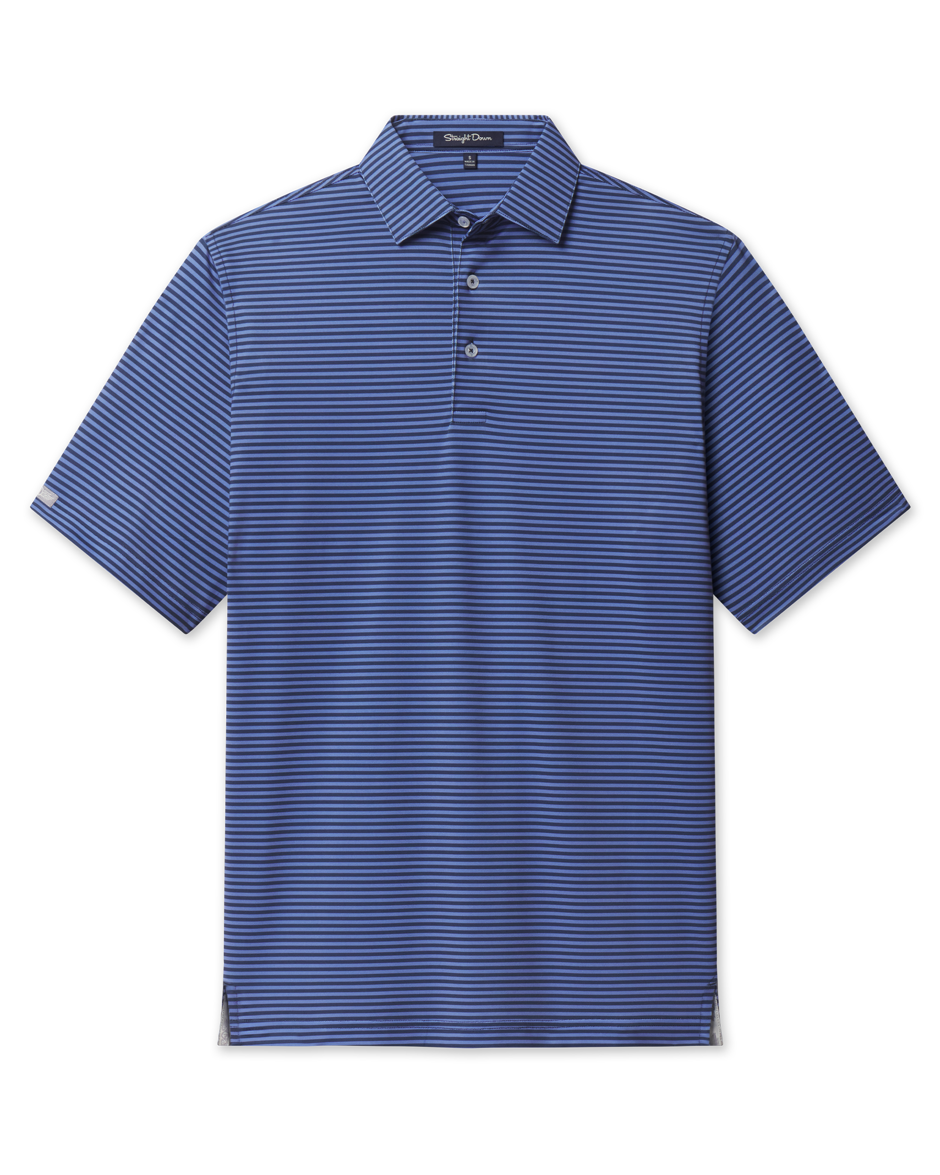 Men’s Del Mar Stripe Polo in tidal, front view