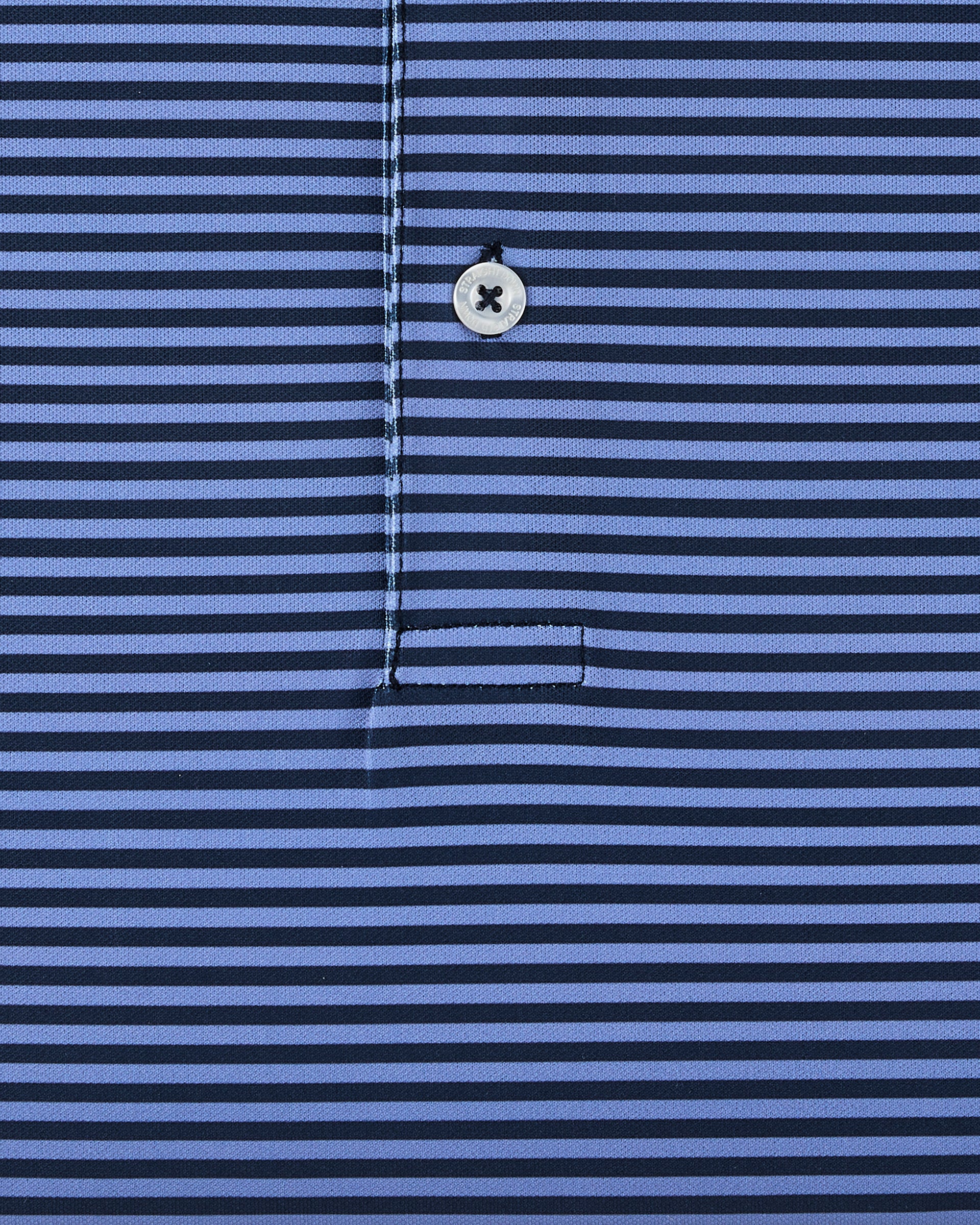 Men’s Del Mar Stripe Polo in tidal, stripe detail view
