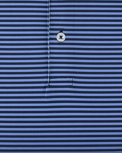 Men’s Del Mar Stripe Polo in tidal, stripe detail view