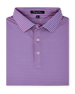 Del Mar Stripe Polo in punch, folded view