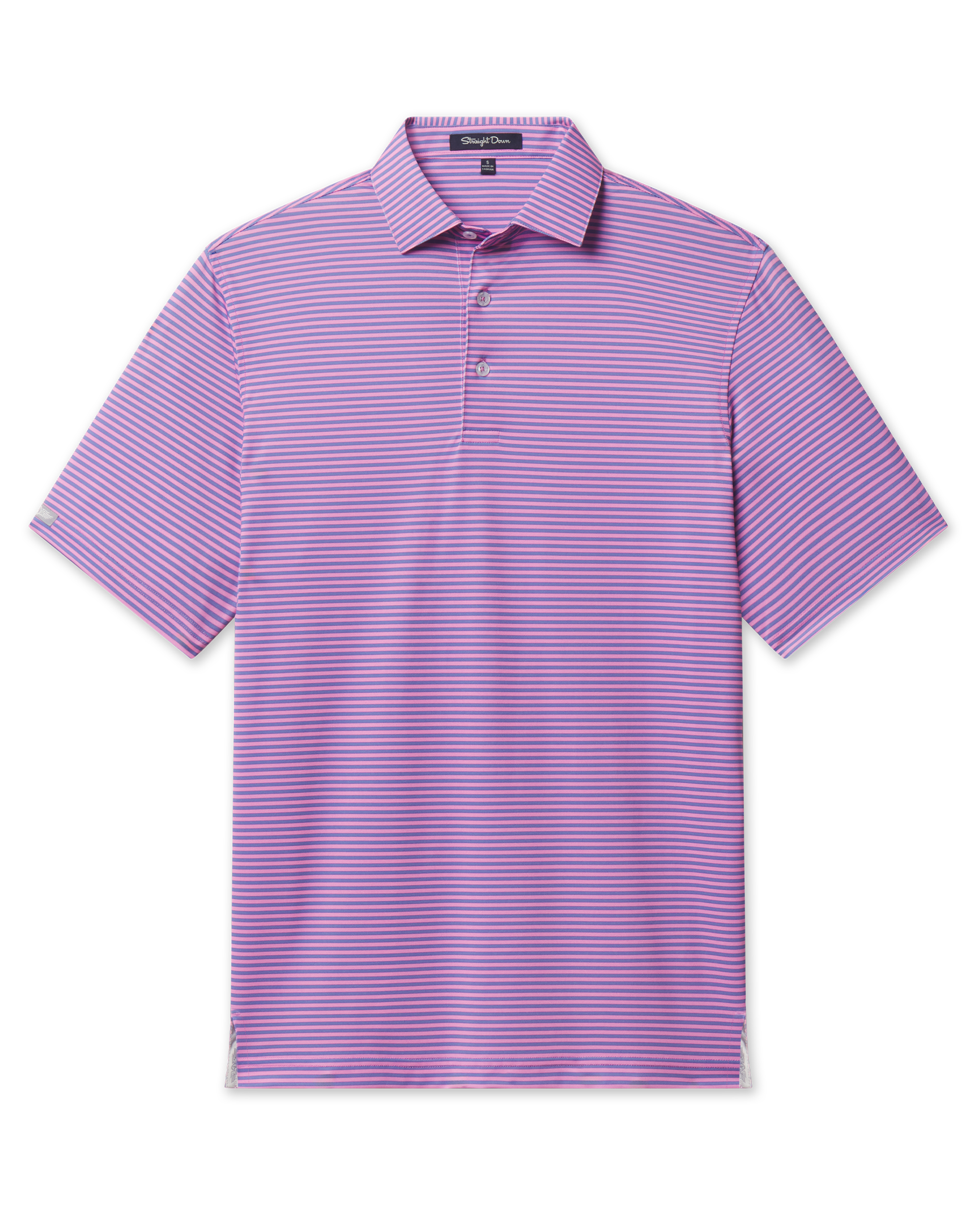 Men’s Del Mar Stripe Polo in punch, front view