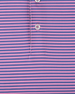 Del Mar Stripe Polo in punch, stripe detail view